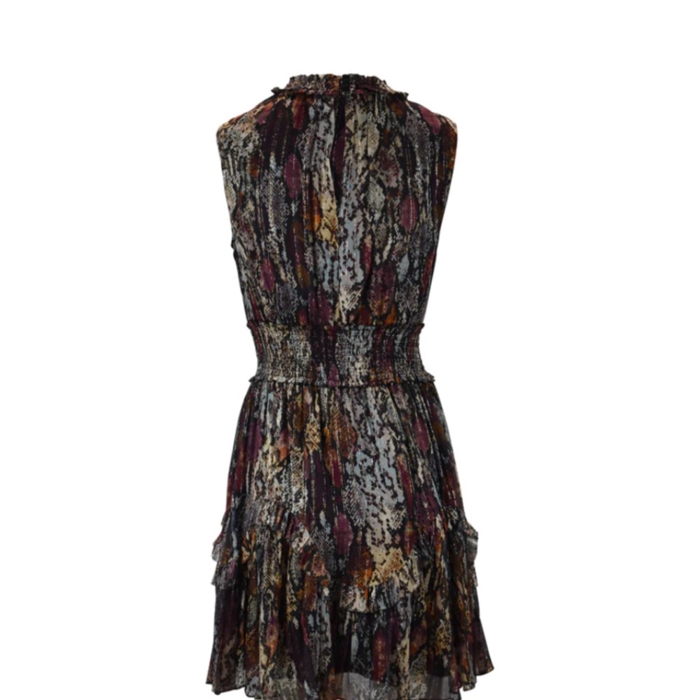 Rebecca Taylor sleeveless mini dress with cutout in back and ruffles worn once